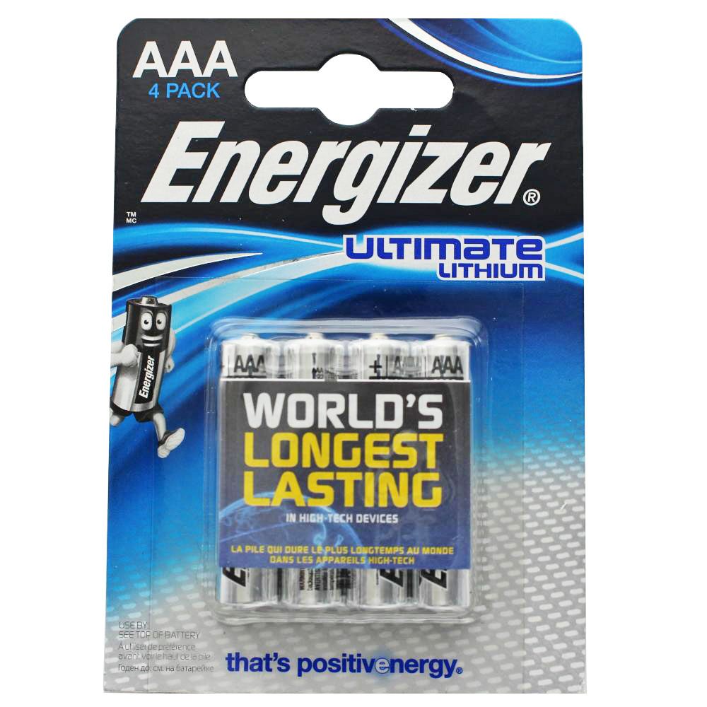 Energizer L92 Lithium Batterie AAA, 1,5 Volt 1260mAh 4er Blister