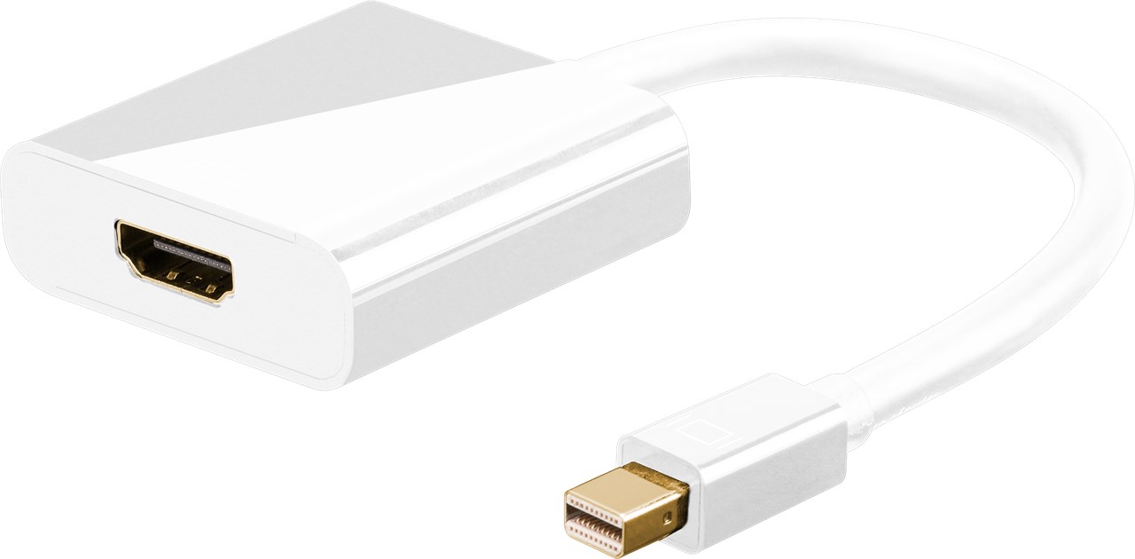 Goobay Mini DisplayPort/HDMI™-Adapterkabel 1.2, vergoldet - Mini DisplayPort-Stecker > HDMI™-Buchse (Typ A)