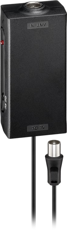 Goobay Ultraflache aktive Full HD DVB-T2 Zimmerantenne, inkl. LTE/4G Filter - mit bis zu 16 dBi Verstärkung bei schwachem Empfangssignal
