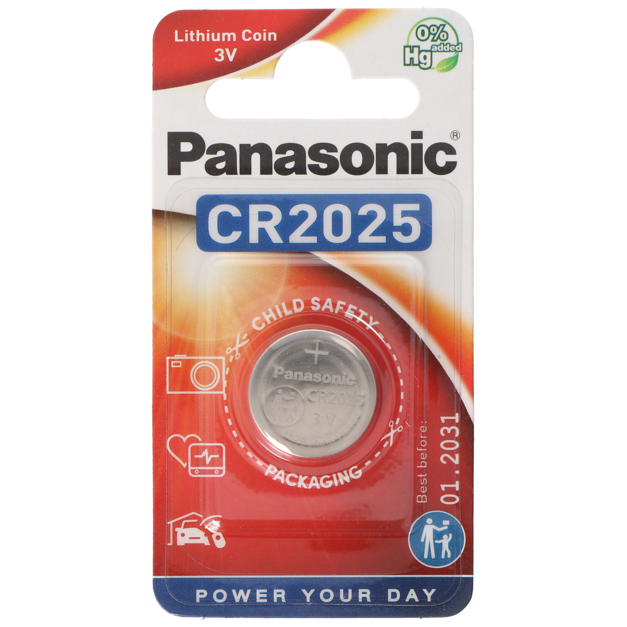 Panasonic CR2025 Lithium Batterie IEC CR 2025, 5019068085121