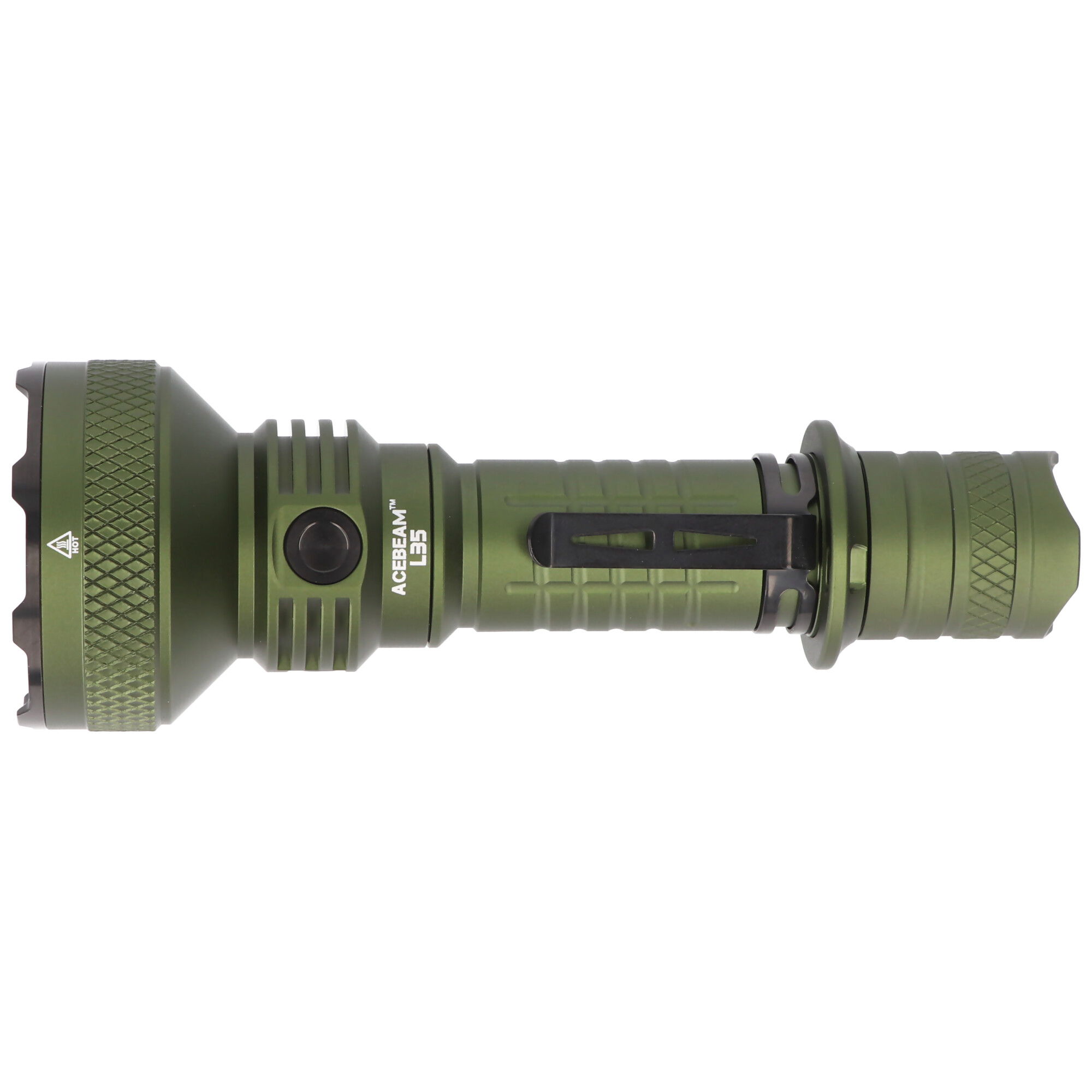 AceBeam L35 LED-Taschenlampe mit max. 5.000 Lumen und bis zu 480 Meter, grün, ohne Akku
