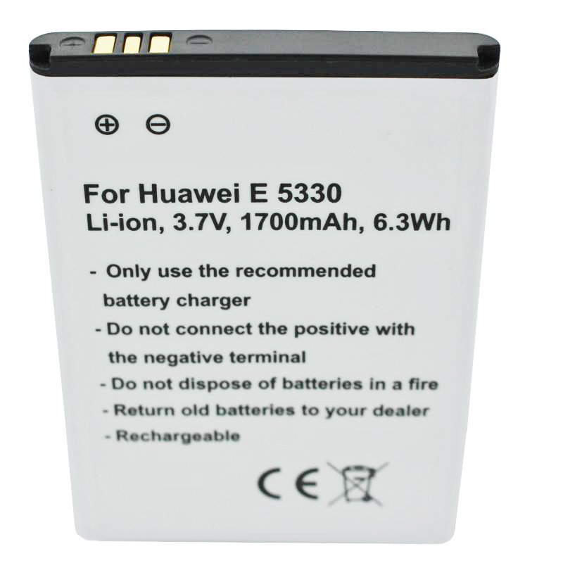 Akku passend für Huawei E5330, MEDION MDM9625, HB5F2H 3,7 Volt 1700mAh