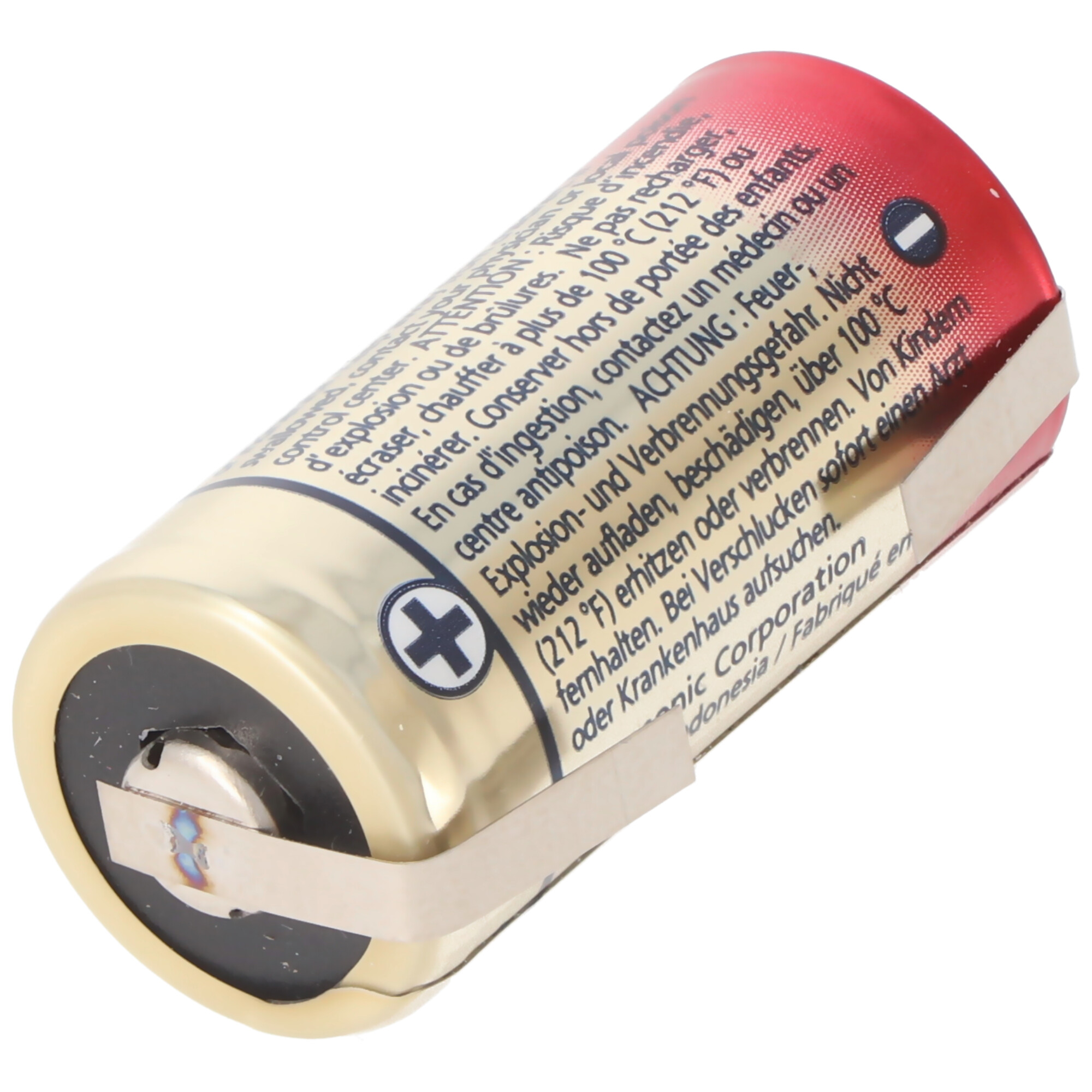 Panasonic Photo Power CR123A Lithium Batterie 3 Volt Lithium Batterie, wählbar mit Lötfahnen in Z-Form und in U-Form