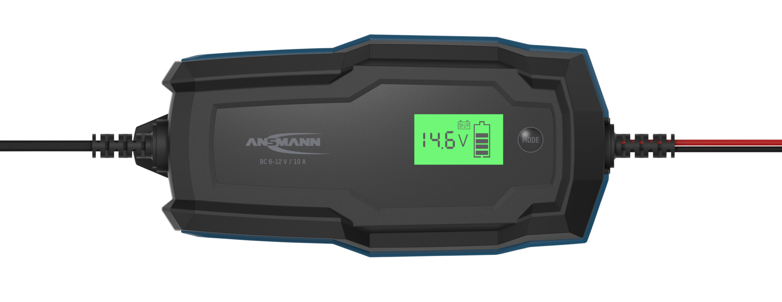 Ansmann BC 6-12V/10A 10-Stufen Kfz-Ladegerät für 6V und 12V Blei-Säure-, Blei-Gel- und Blei-Vlies-Batterien, sowie 12V LiFePO4 Batterien