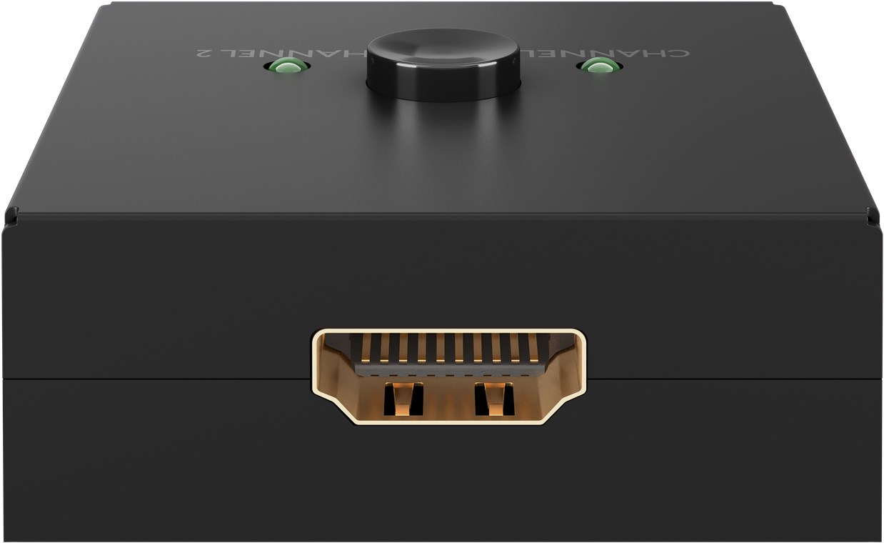 Goobay Manuelle HDMI™-Umschaltbox 2 auf 1 (4K @ 30 Hz) - zum Umschalten zwischen 2x HDMI™-Geräten angeschlossen an 1x HDMI™-Display