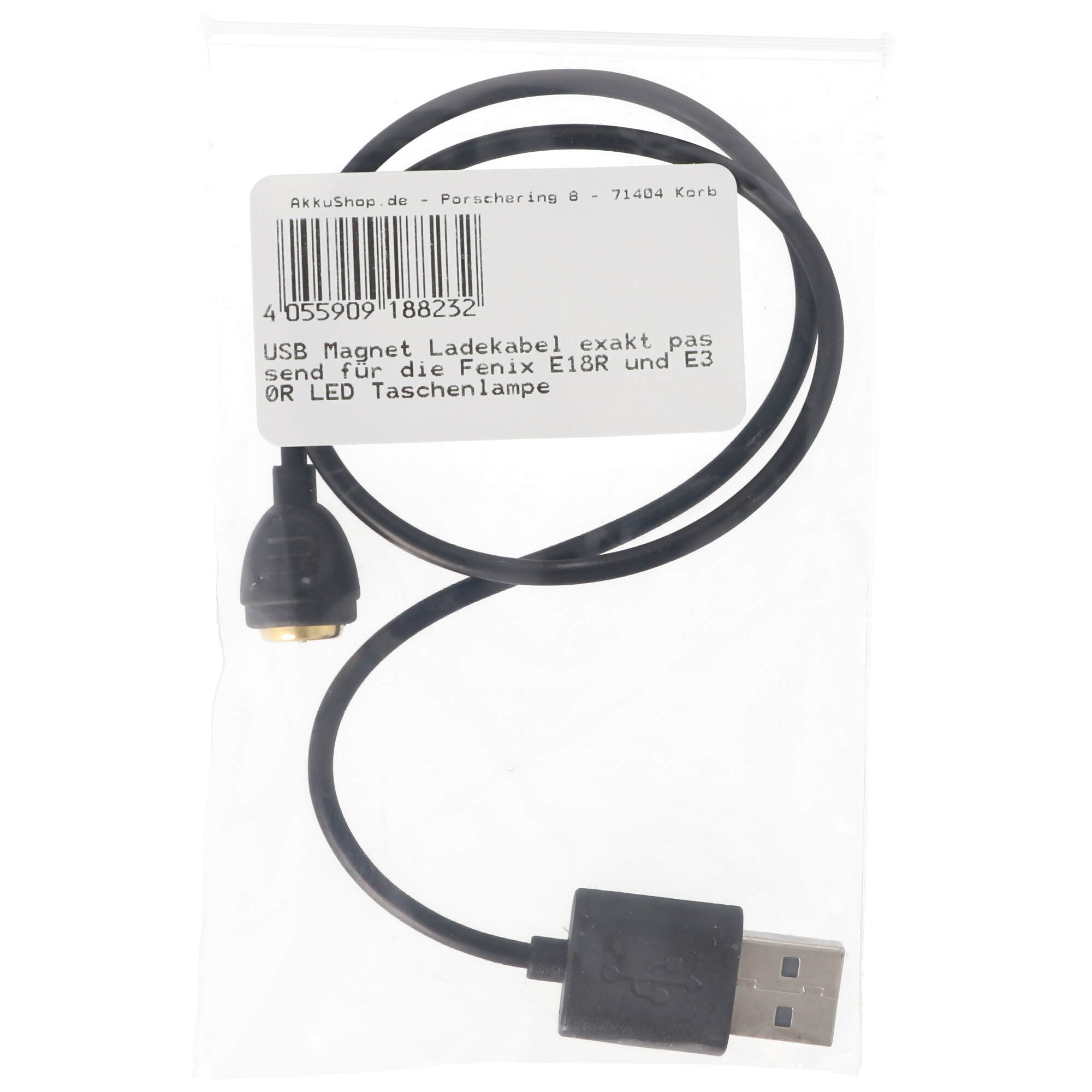 USB Magnet Ladekabel exakt passend für die Fenix E18R und E30R LED Taschenlampe