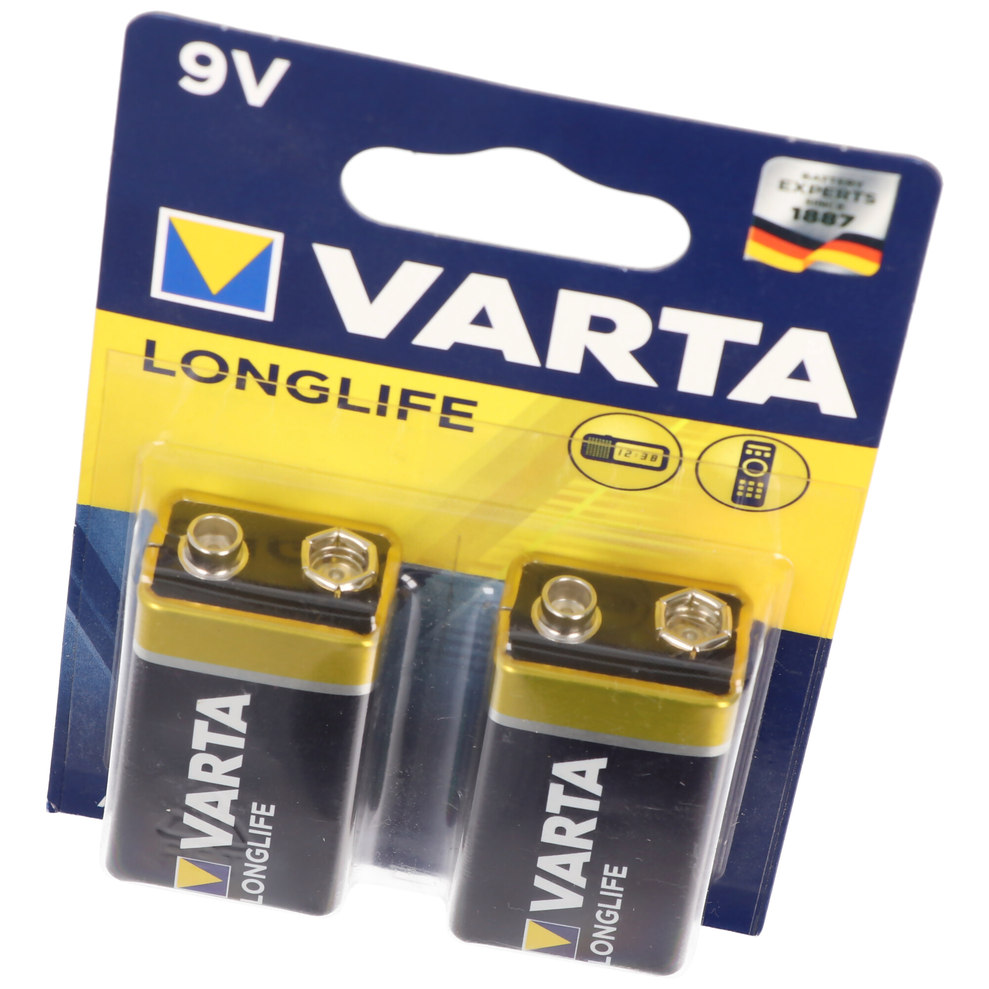 Varta Batterie Alkaline E-Block 6LP3146 9V Longlife Power Retail Blister (2-Pack)