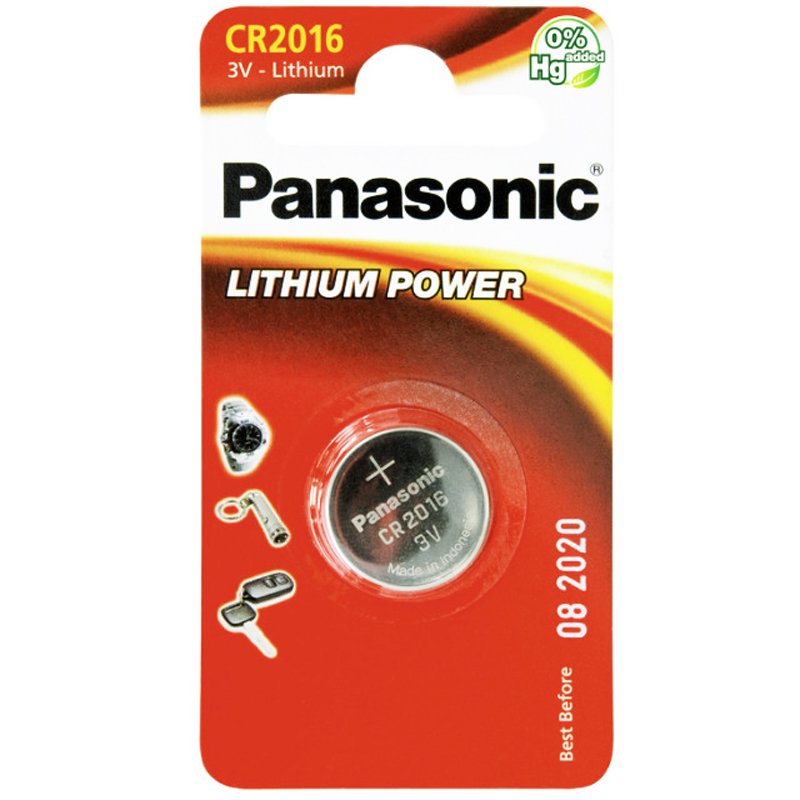 Panasonic CR2016 Lithium Batterie 1 Stück Panasonic IEC CR2016