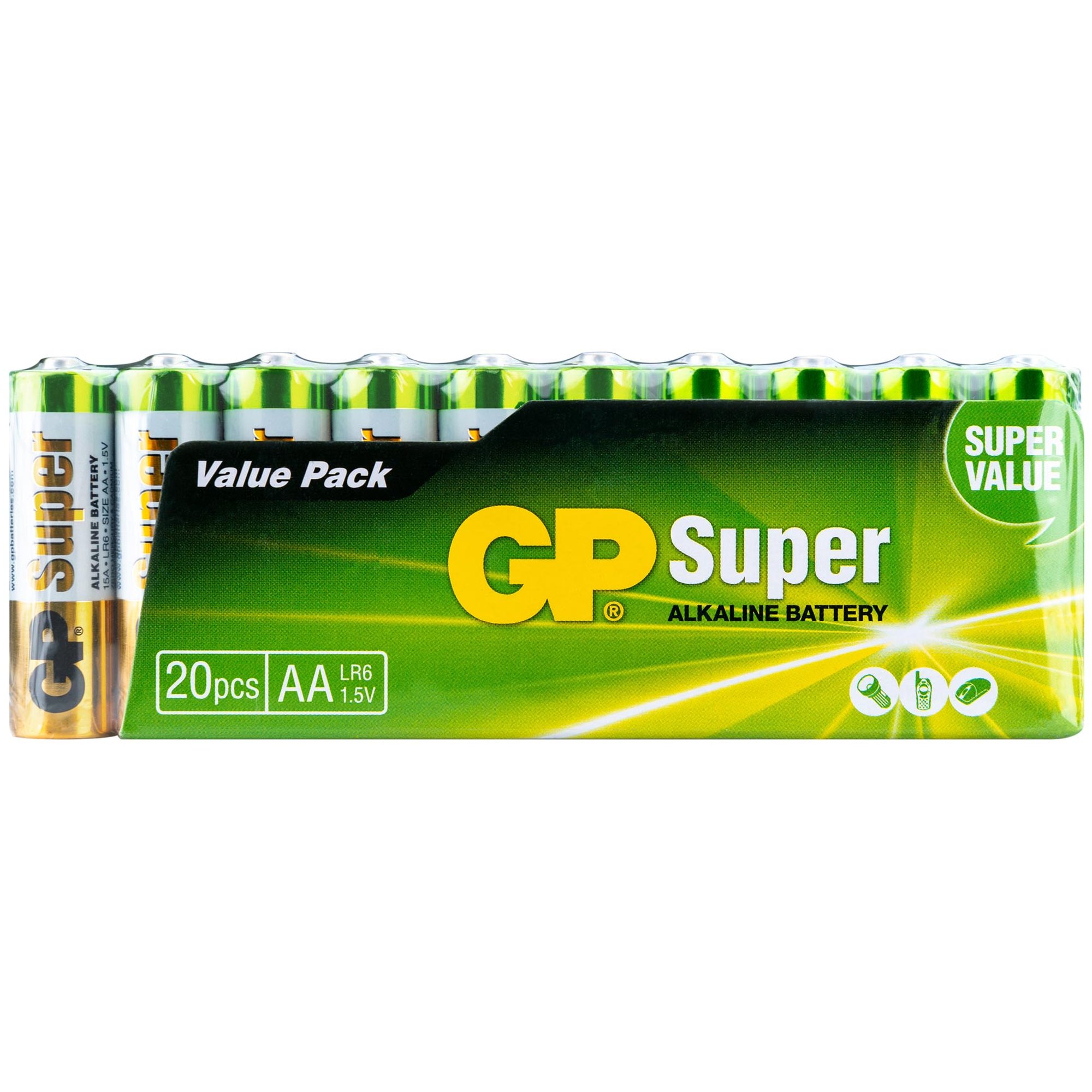 AA Mignon Batterie GP Alkaline Super 1,5V 20 Stück
