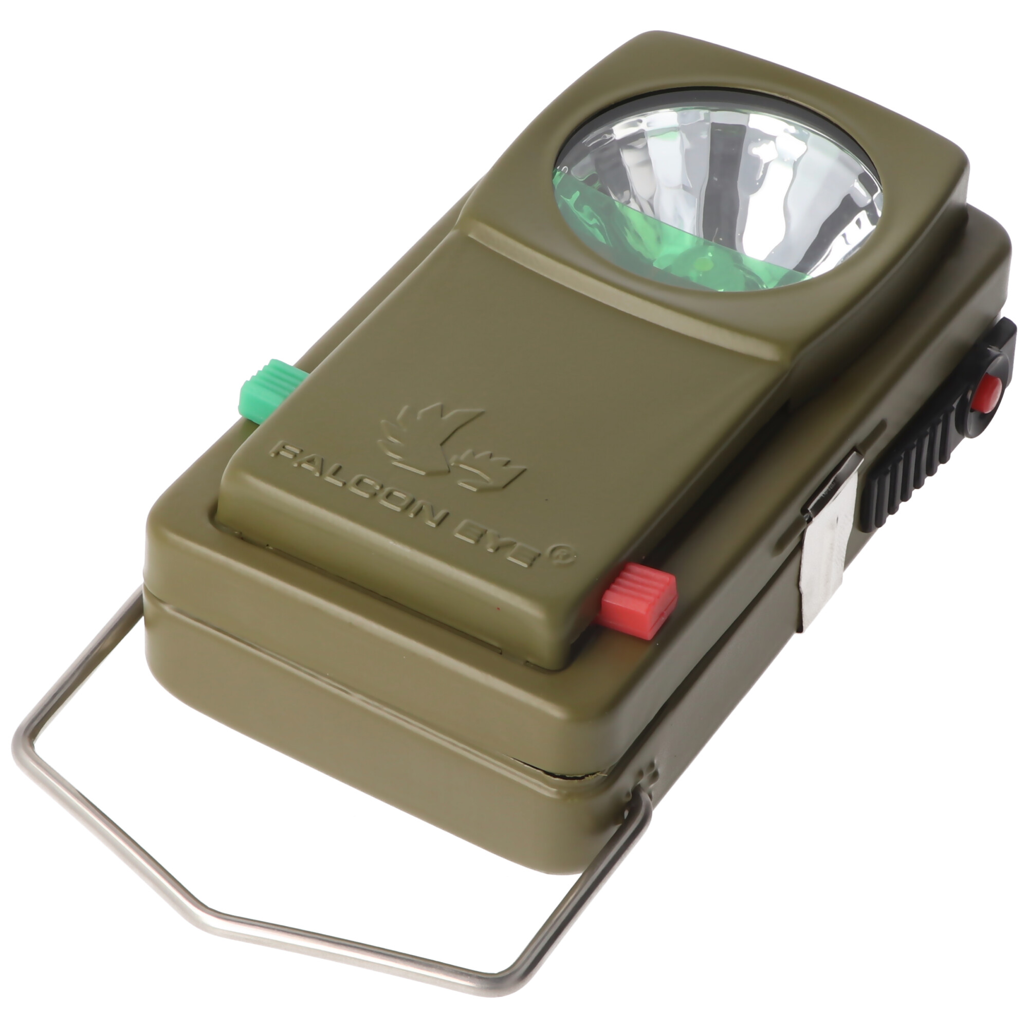 LED BW Signal Taschenlampe mit zusätzlichen Filterscheiben rot, grün, Gehäuse Nato Oliv, ohne Batterie