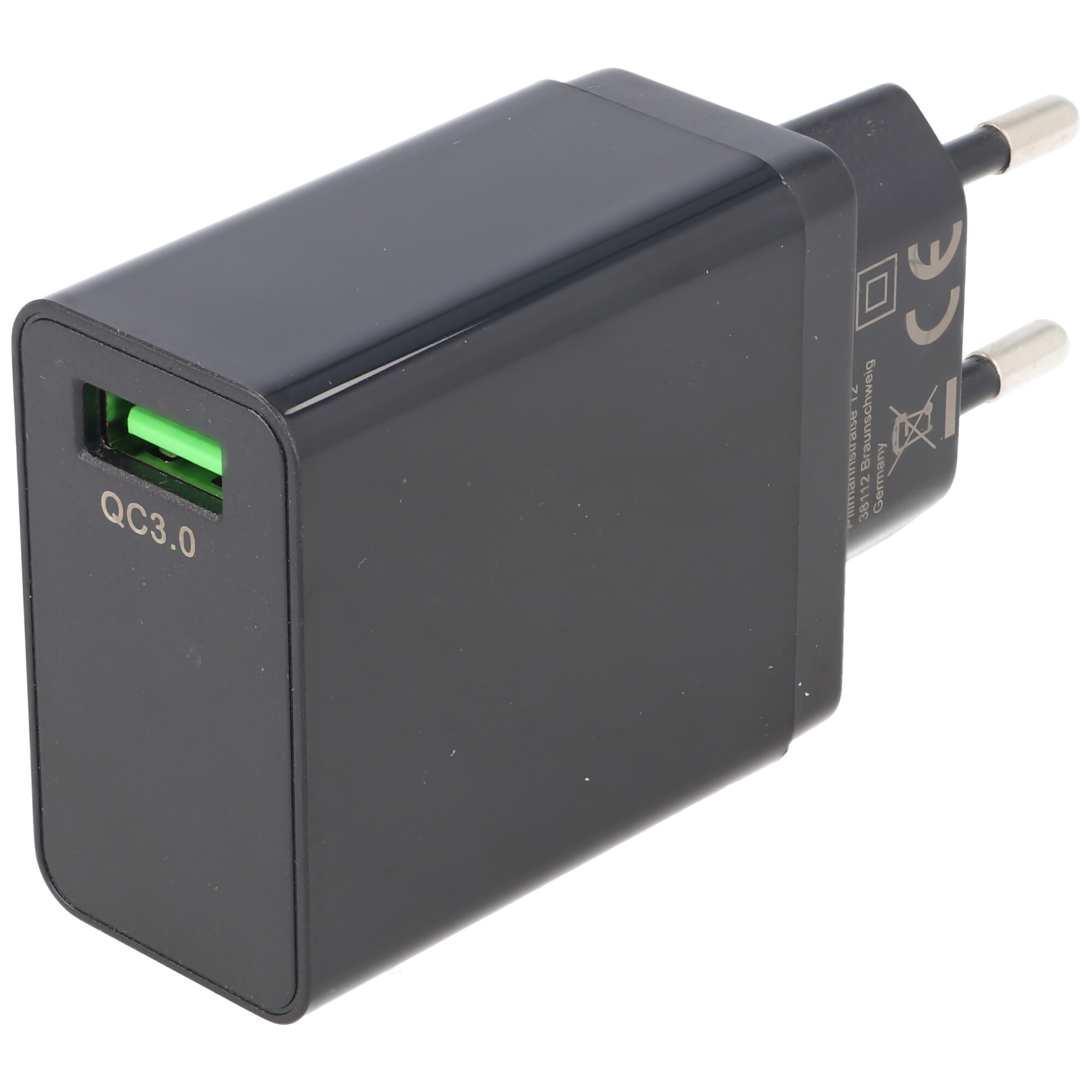 USB-Schnellladegerät QC3.0 18W, Quick Charge USB-Netzteil 18 W Ladestrom 3A max.