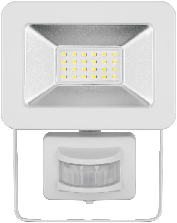 Goobay LED-Außenstrahler, 20 W, mit Bewegungsmelder - mit 1700 lm, neutralweißem Licht (4000 K), PIR-Sensor mit ON-/OFF-Funktion und M16-Kabelverschraubung, für den Außeneinsatz geeignet (IP44)