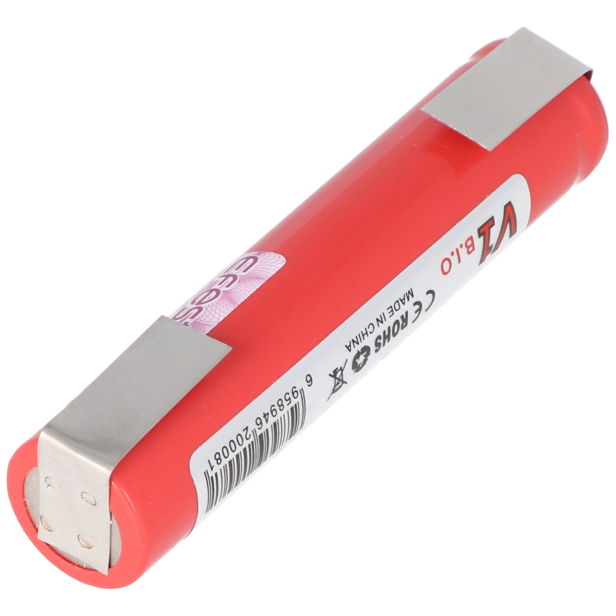 IMR14650 3,7 Volt Lithium Batterie mit Lötfahnen U-Form 65,1x14mm