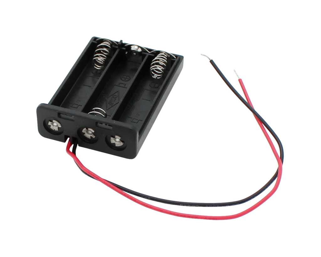 Batteriehalter für 3x Micro mit Deckel und Kabel