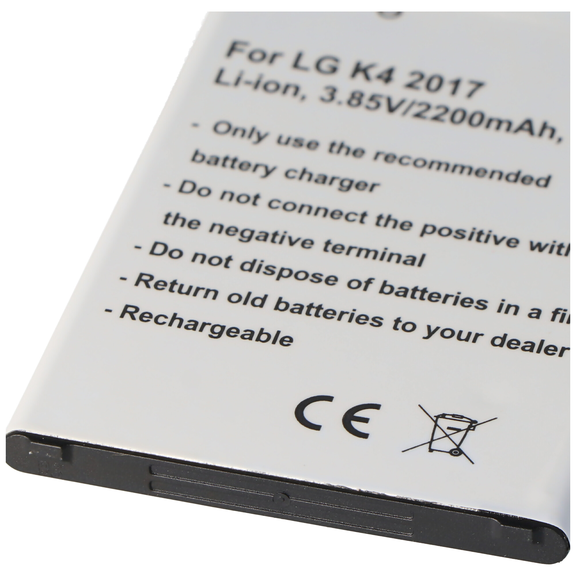 Akku passend für LG K4 2017, Li-Ion, 3,85V, 2200mAh, 8,5Wh
