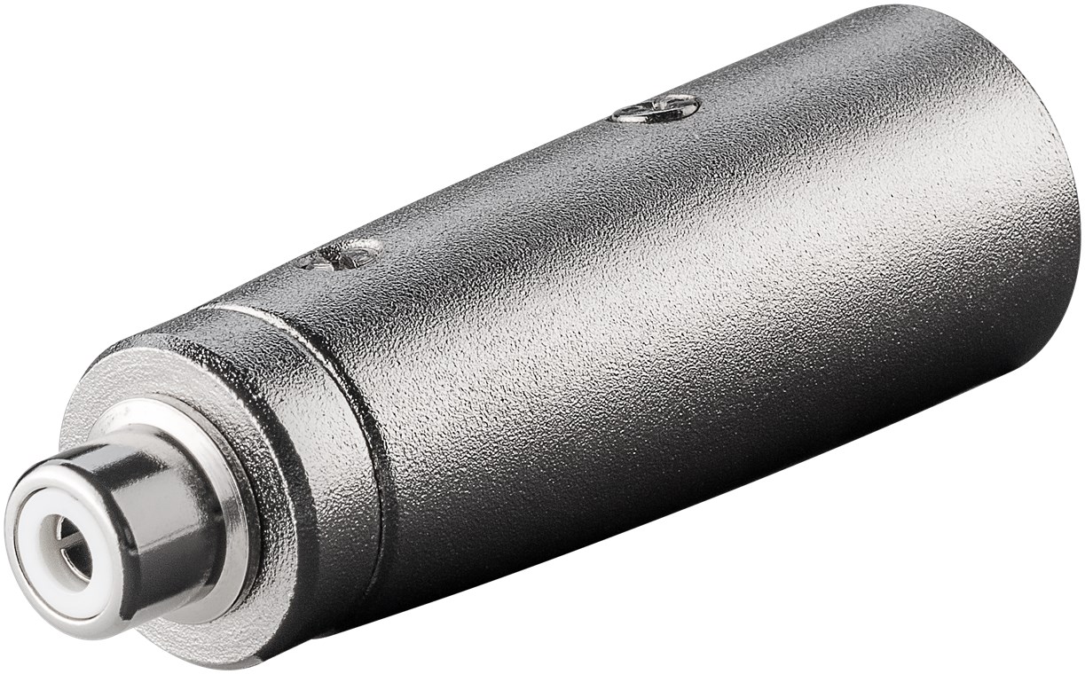 Goobay XLR-Adapter, Cinch-Buchse zu XLR-Stecker - XLR-Stecker (3-Pin) > Cinch-Buchse