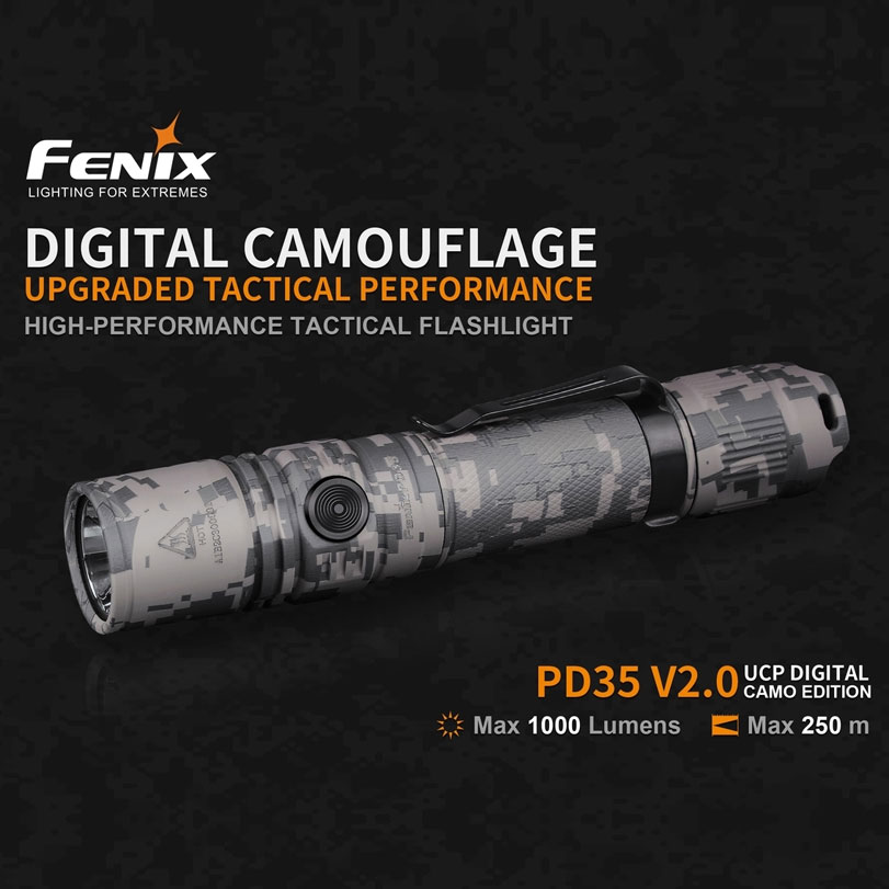Fenix PD35 V2.0 Digital Camo LED Taschenlampe