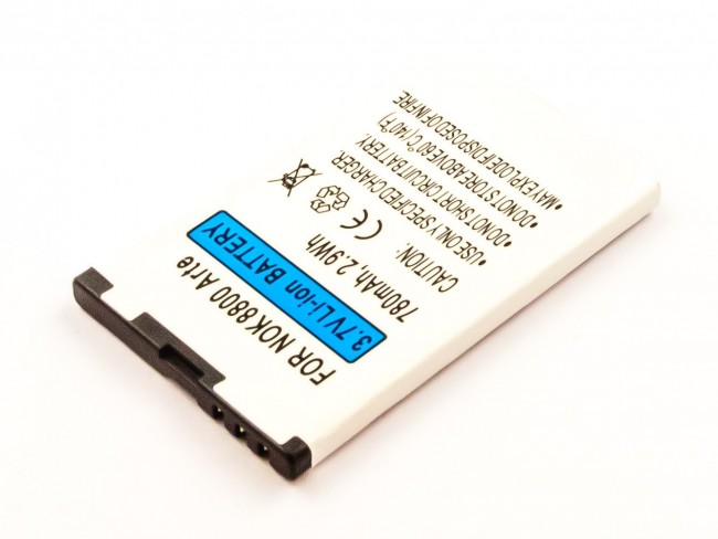 Akku passend für Nokia 8800 Arte, Li-Ion, 3,7V, 780mAh, 2,9Wh