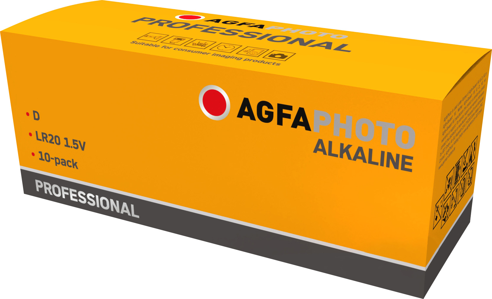Agfaphoto Batterie Alkaline, Mono, D, LR20, 1.5V Professional, Retail Box (10-Pack)