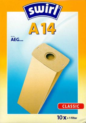 Swirl Staubsaugerbeutel A14 Classic aus Spezialpapier für AEG Staubsauger