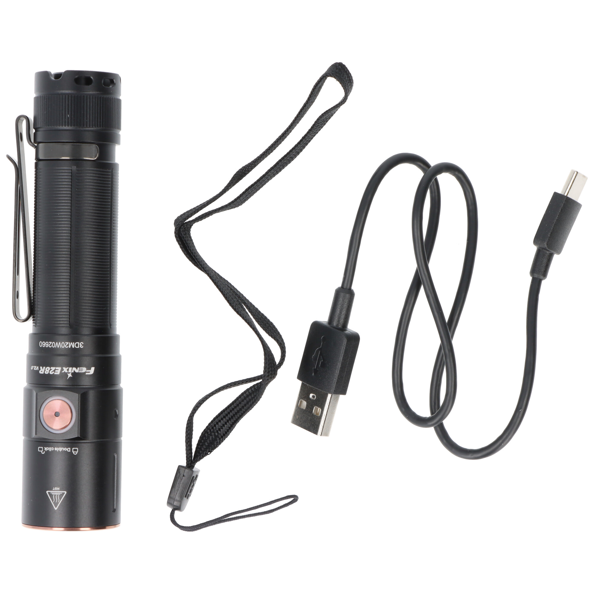 Fenix E28R V2.0 LED-Taschenlampe, max. 1.700 Lumen, Bedienung über einen einzigen Schalter, inkl. ARB-L18-3400 18650 Akku