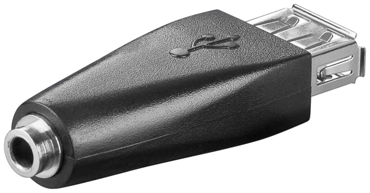 Goobay USB 2.0 Hi-Speed Adapter - USB 2.0-Buchse (Typ A) > Klinke 3,5 mm Buchse (3-Pin, stereo)