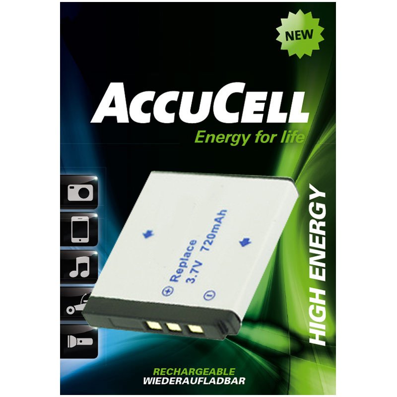AccuCell Ladegerät und Akku passend für Rollei XS-10 in Touch