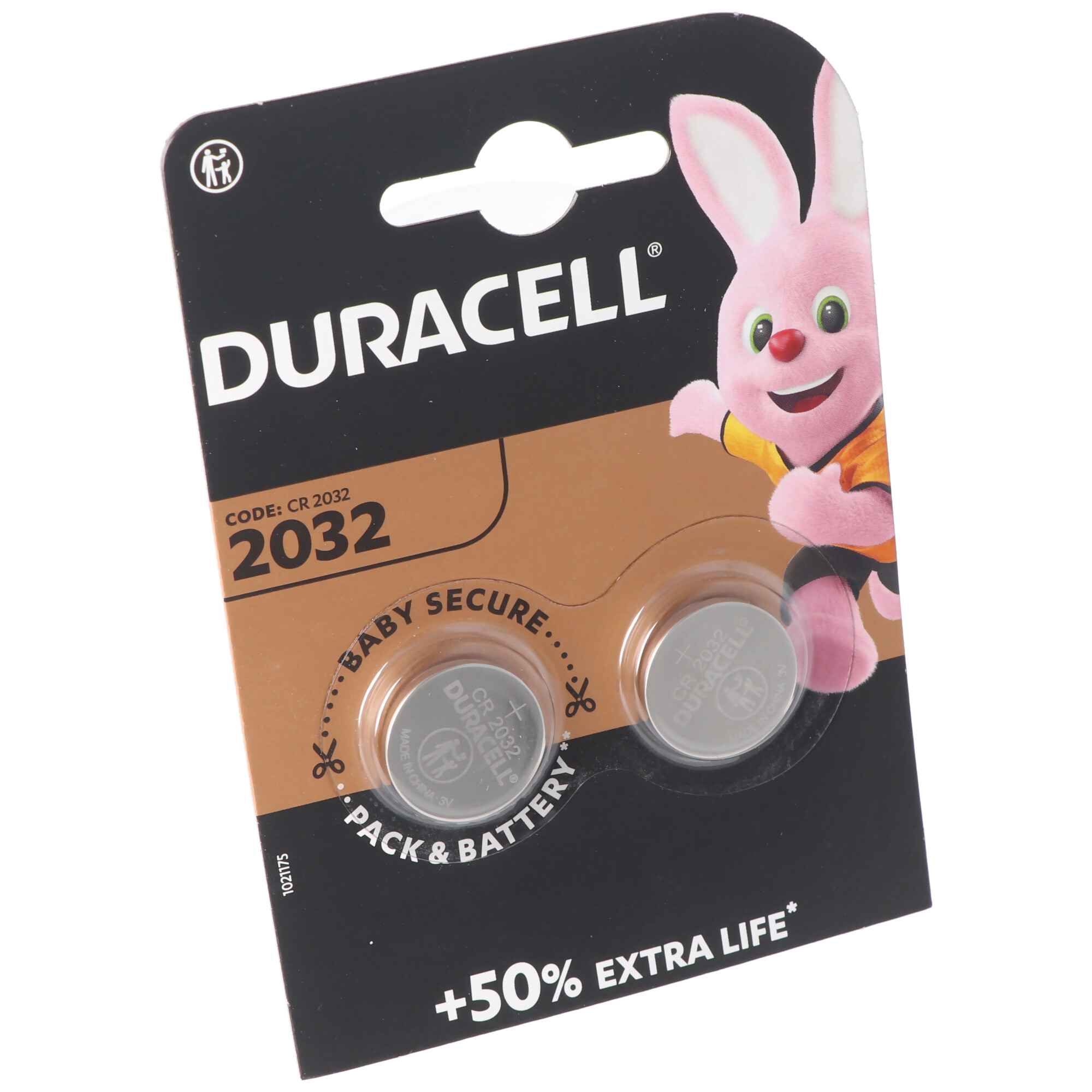 Duracell CR2032 Lithium Batterie 3 Volt mit bis zu 180mAh Kapazität 2er Blister