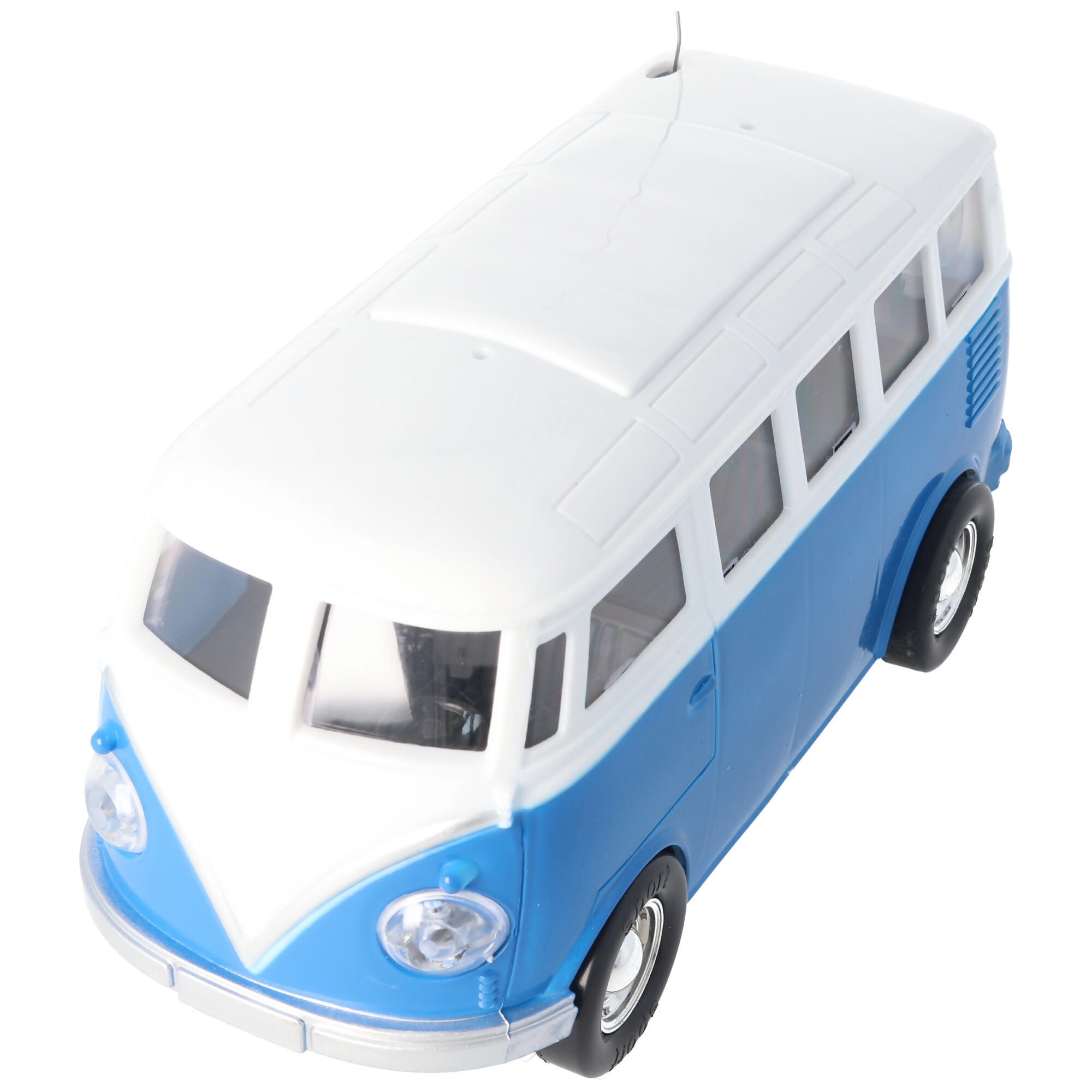 Retro Bus Bulli RC-Model im Maßstab 1:24 Farbe blau inklusive 5 AA Mignon Batterien