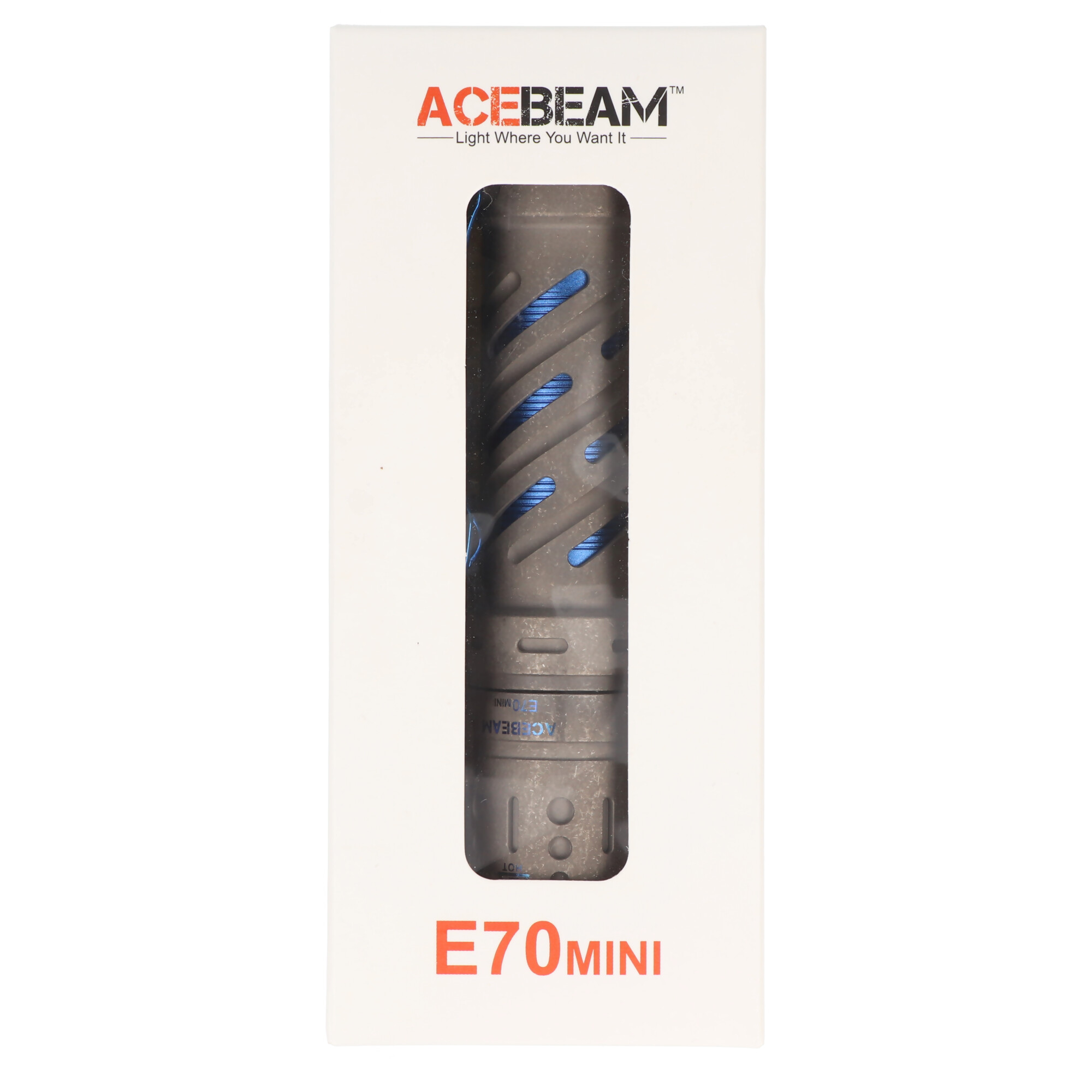 AceBeam E70 Mini Titan LED-Taschenlampe mit 1.500 Lumen, inklusive 18650 Li-Ion 3100mAh Akku