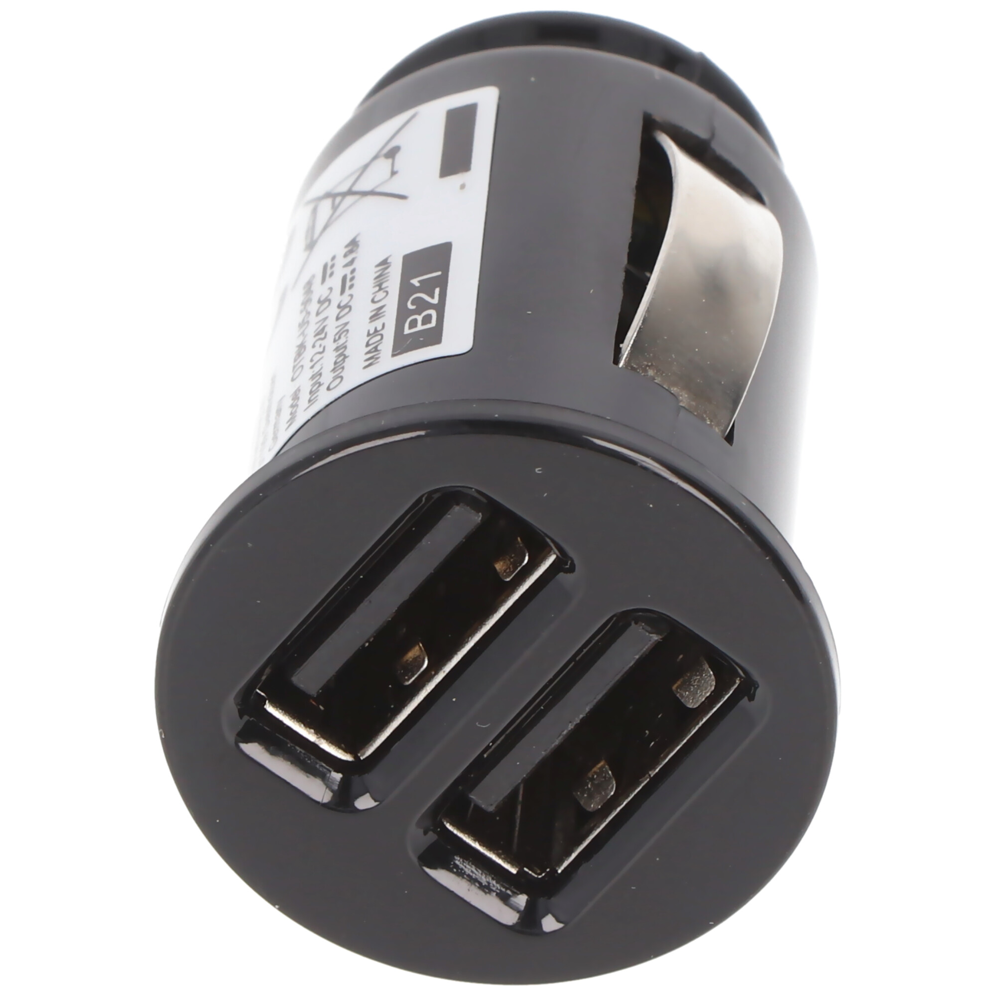 AccuCell KFZ-Ladeadapter USB - Dual USB - 4,8A mit Auto-ID - schwarz - TINY