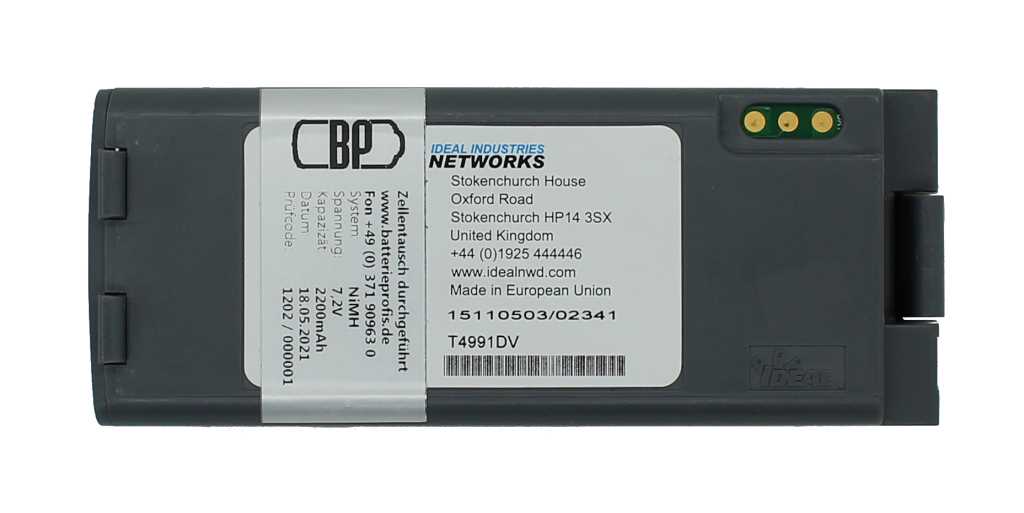 Zellentausch Messgeräteakku NiMH 7,2V 2200mAh passend für Ideal Networks LAN-Messgerät Signal TEK II