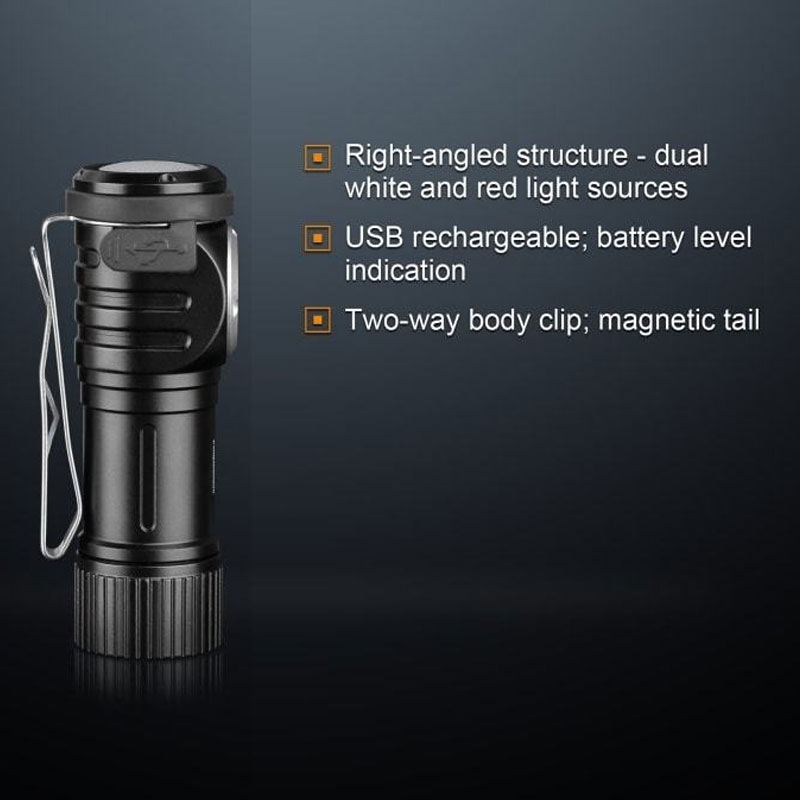 Fenix LD15R LED Taschenlampe mit Cree XP-G3 white LED inklusive CR123A Akku und Ladekabel