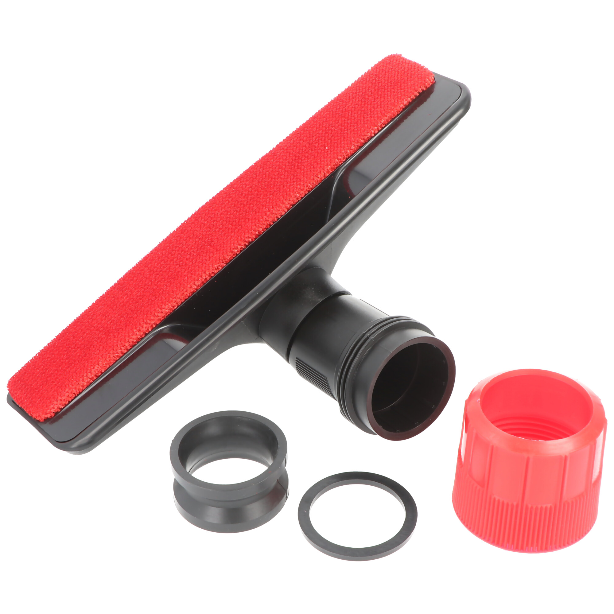 Tierhaar-Bodendüse für Staubsauger mit Rundanschluss 30mm, 32mm, 35mm, 37mm rot schwarz