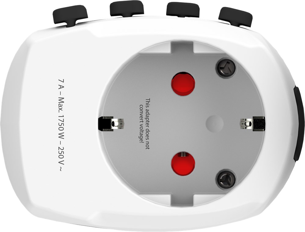 Skross World Adapter PRO - World - geeignet für alle geerdeten und ungeerdeten Geräte(2- und 3-polig)