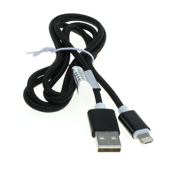 USB Datenkabel für Apple iPhone XS, Apple iPhone XS Max, Apple iPhone XR, innovativer 2in1 Stecker für iPhone und Micro USB, ca. 1 Meter lang, schwarz