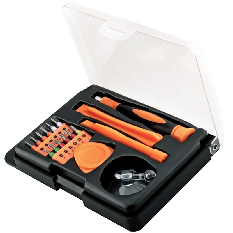 Handy Werkzeugset mit 17 Teilen, ideal zum Reparieren von Smartphone, Tablet oder Notebook