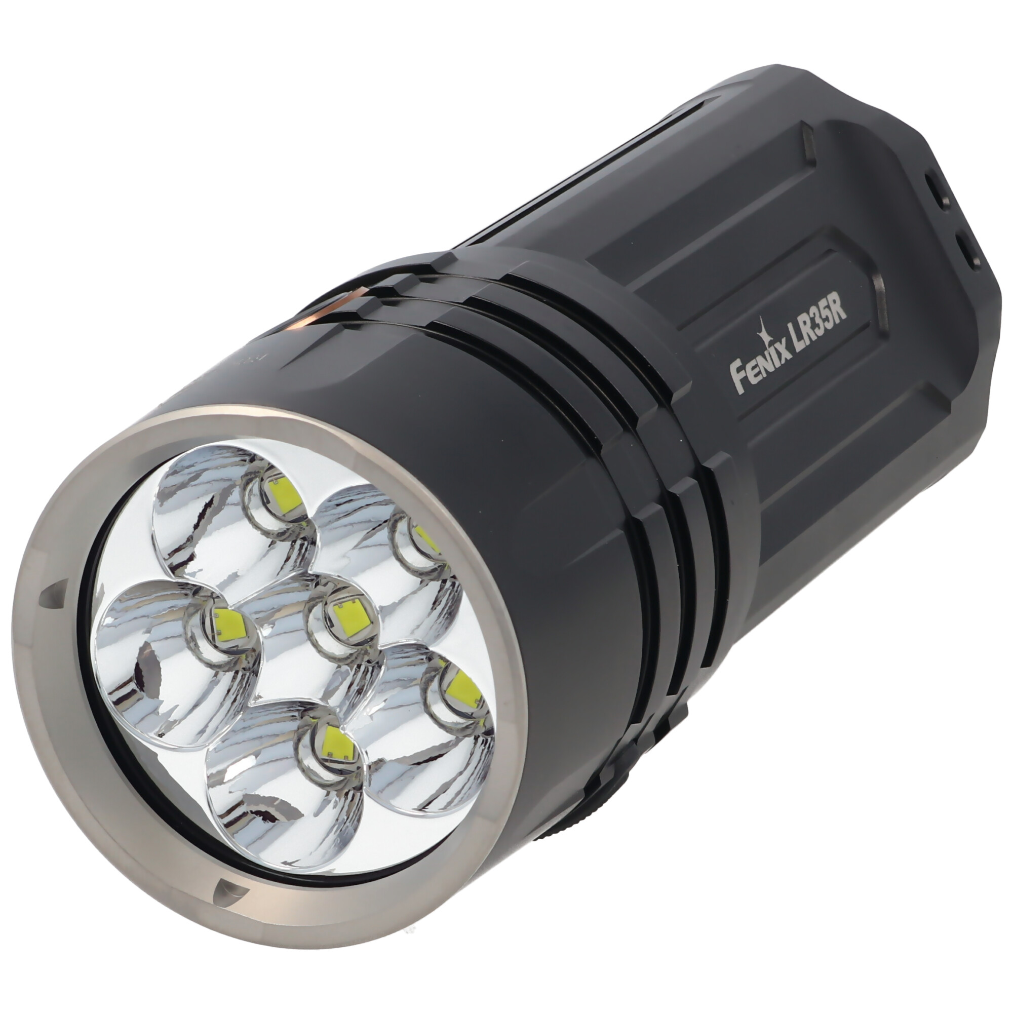 Fenix LR35R LED Taschenlampe max. 10000 Lumen Helligkeit, inklusive 2 x 21700 Li-Ion Akkus mit besonders hoher Leistung