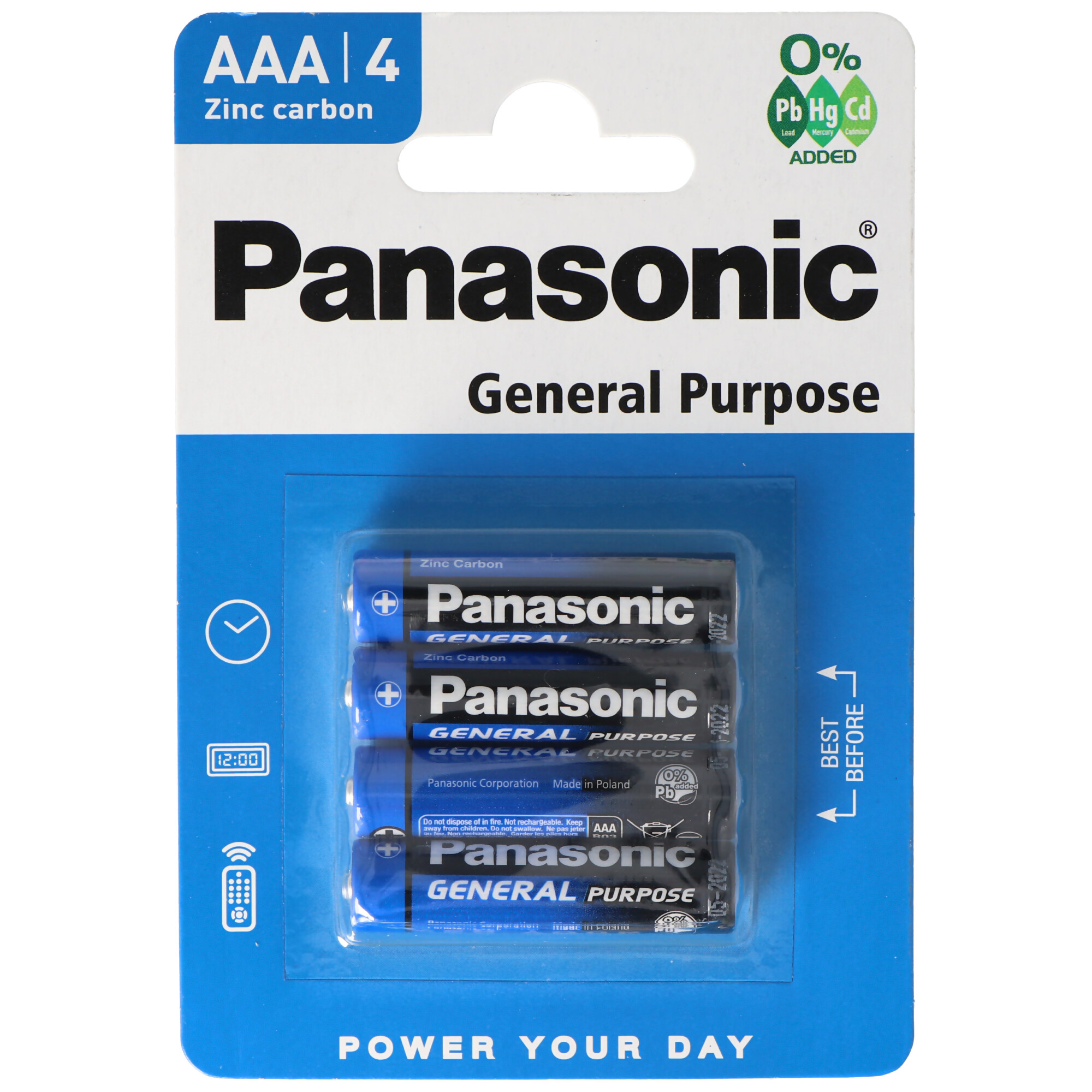 Panasonic General Purpose Micro R03BE 4BP 4 Stück AAA R03 im Blister
