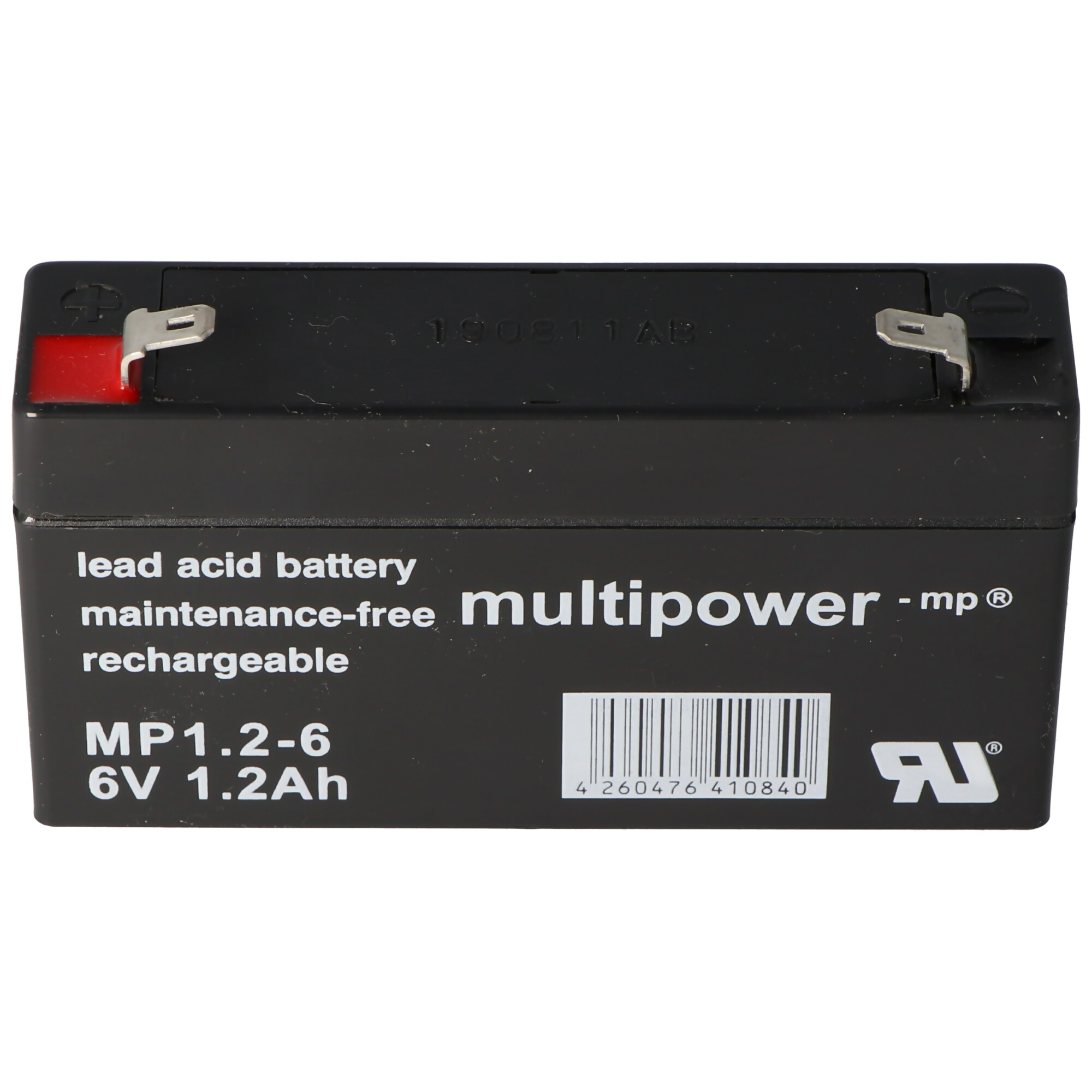 Multipower MP1.2-6 Akku PB Blei, 6 Volt 1200mAh, Anschluss 4,8