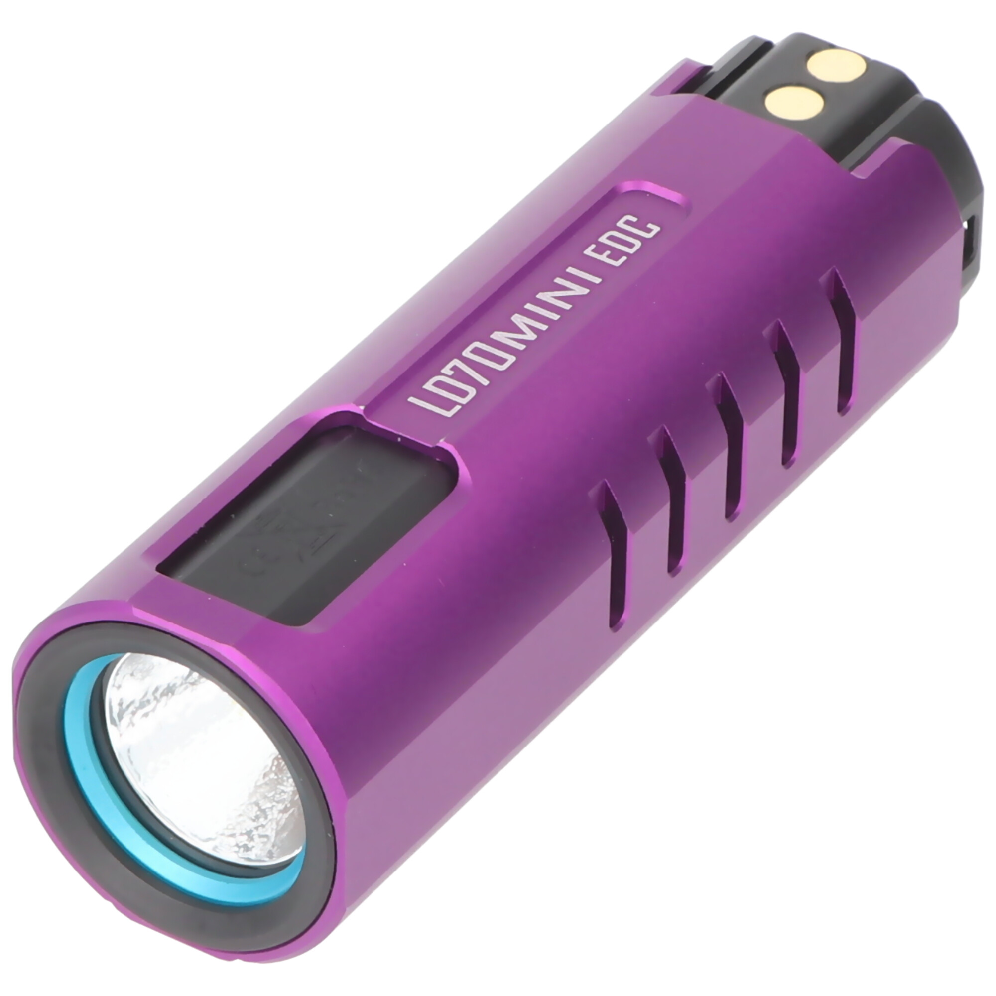 Imalent LD70 Mini EDC LED-Taschenlampe lila mit 4000 Lumen, Leuchtweite max. 203 Meter