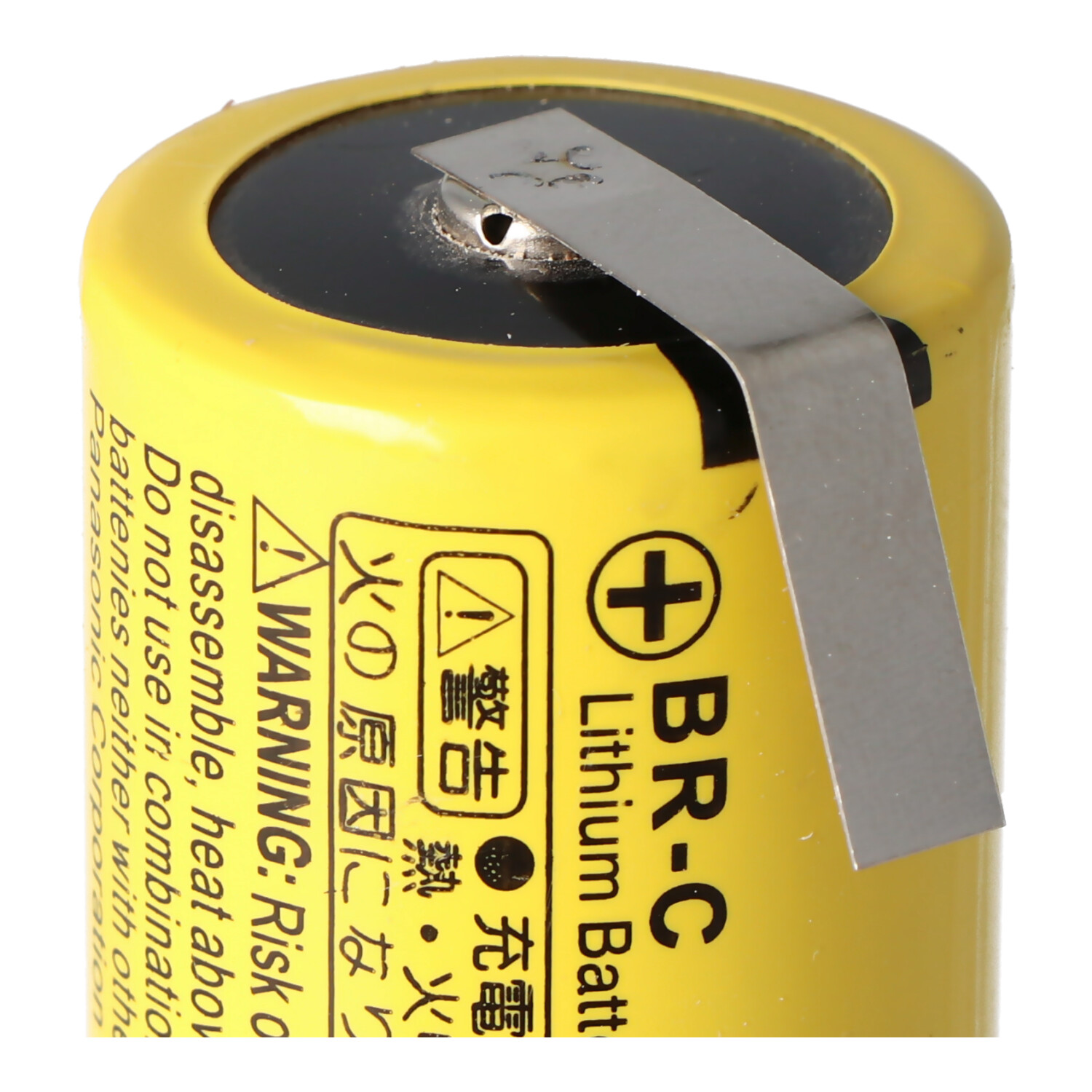 BR-C Panasonic Lithium Batterie Baby mit Lötfahnen in U-Form zum anlöten, BR26500
