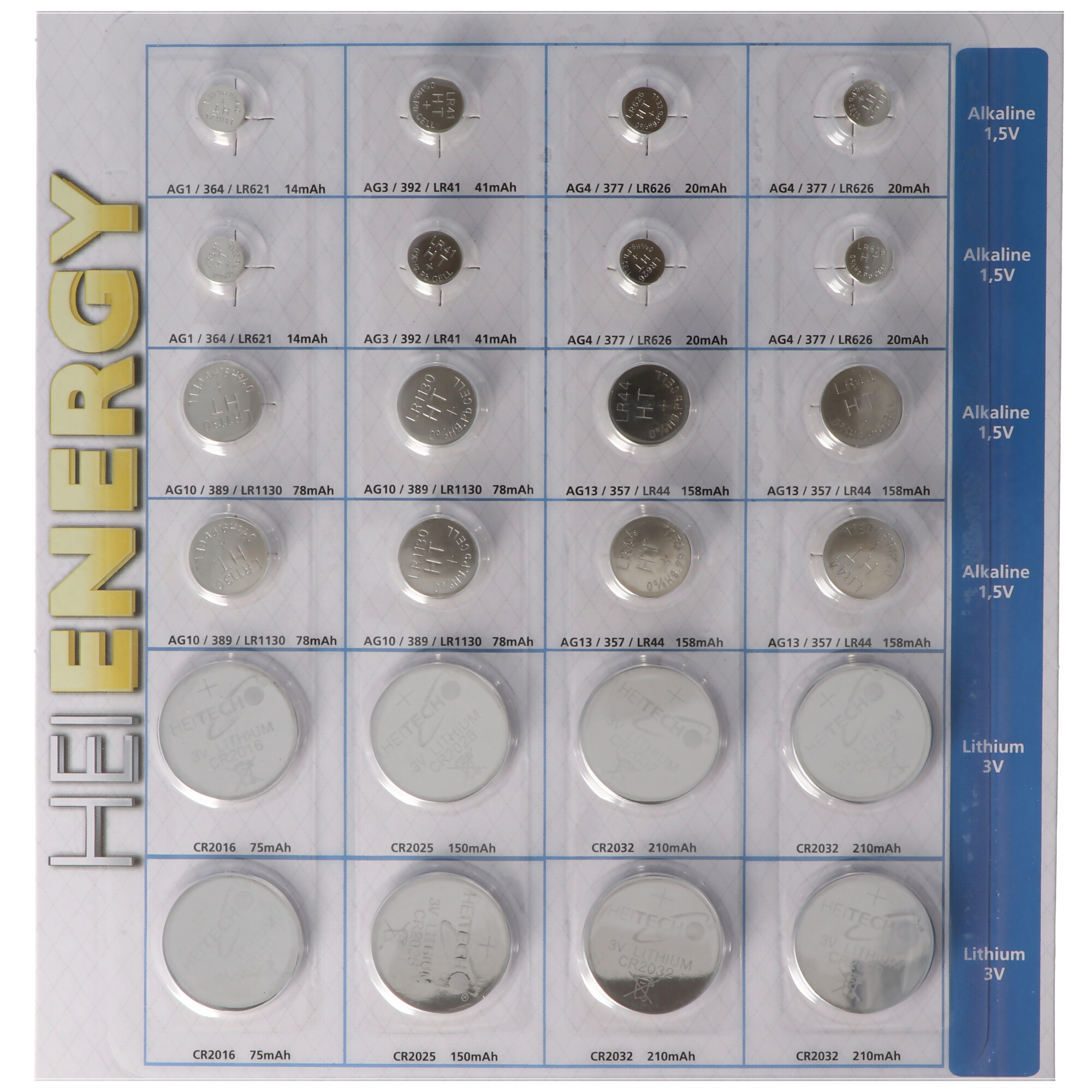 24 Stück Alkaline und Lithium Knopfzellen Batterien, für viele Anwendungsgebiete, sortiert im Set