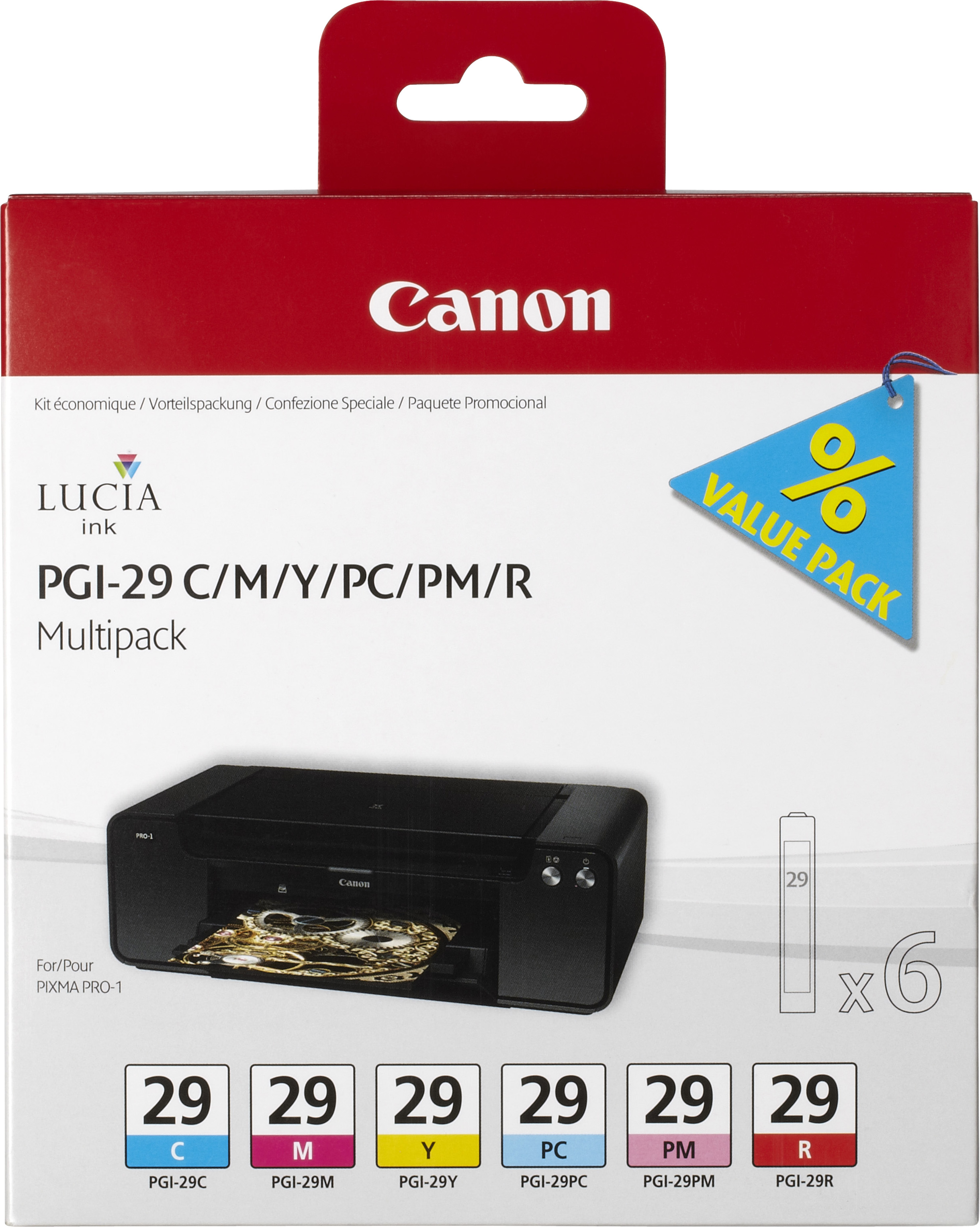 Canon Tinten Multipack PGI-29C/M/Y/PC/PM/R