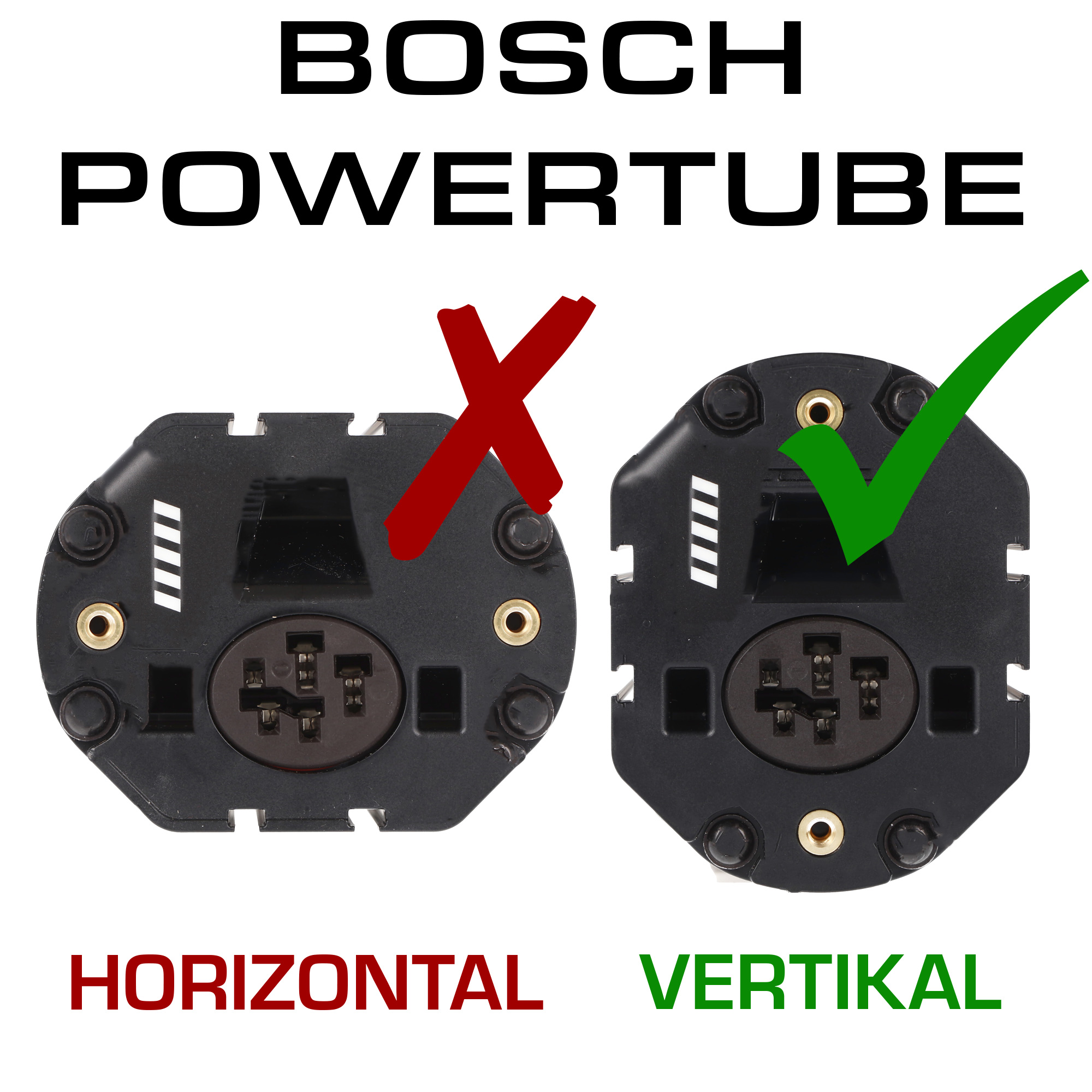 461Wh PowerPack für Bosch Active (Plus) / Performance (CX) 36 V Intube vertikal 36,1cm