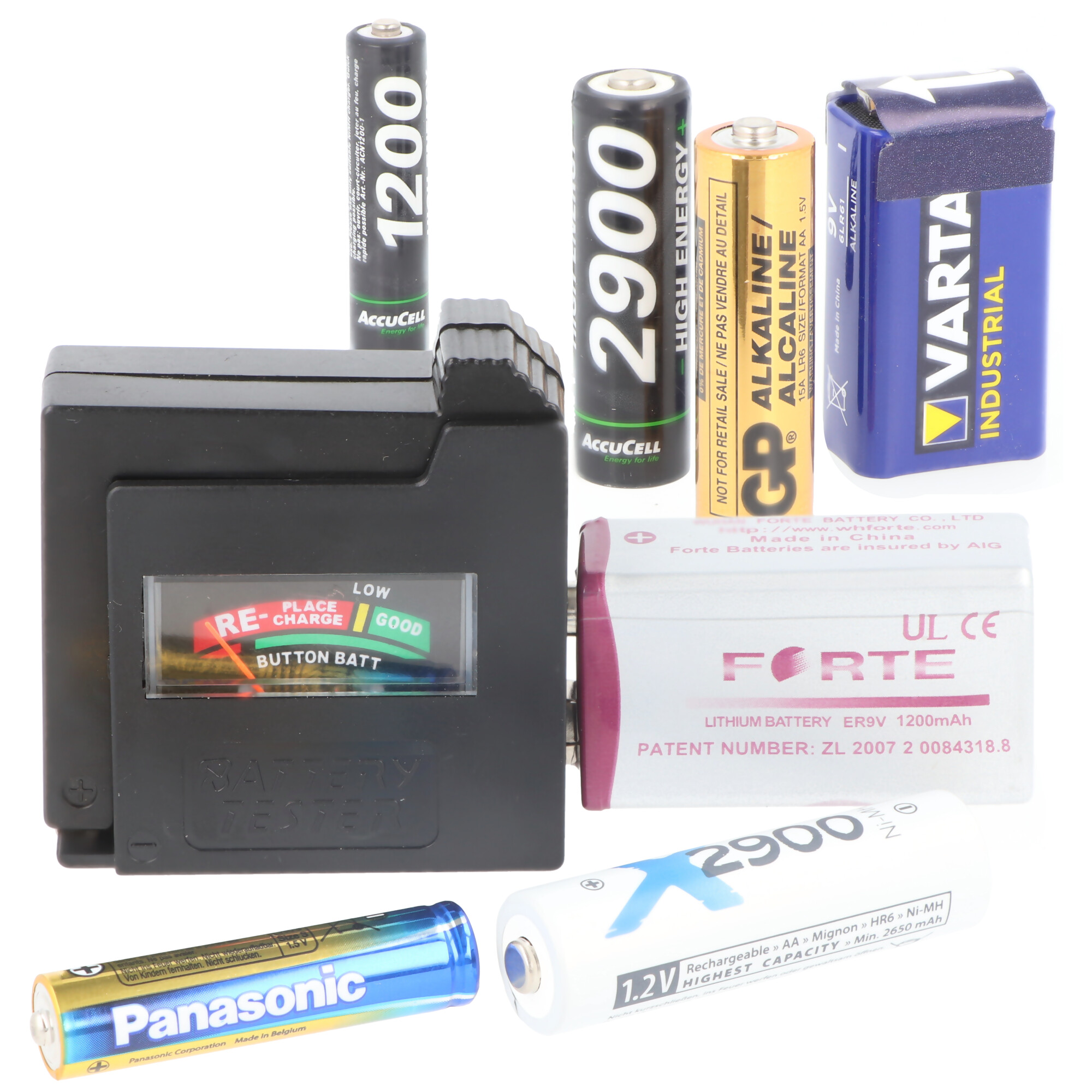 Universal Batterietester EnergyTest im Taschenformat