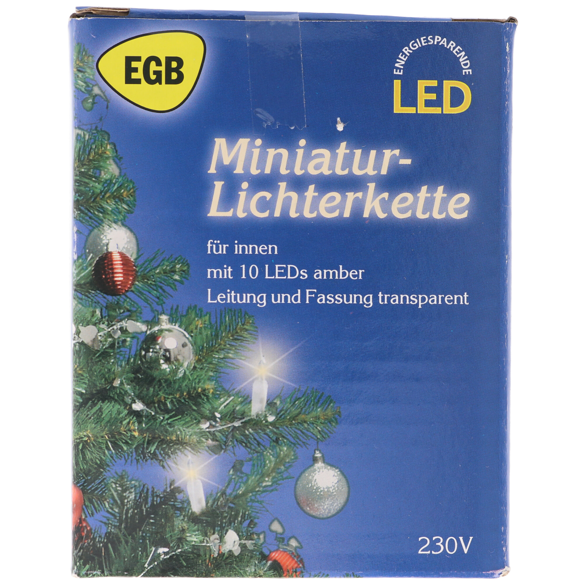 EGB LED-Lichterkette 10 LEDs transparent/bernstein