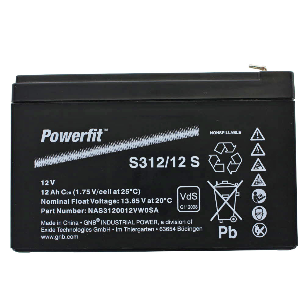 Exide Powerfit S312/12 S Blei Akku 12 Volt Anschluss 4,8mm