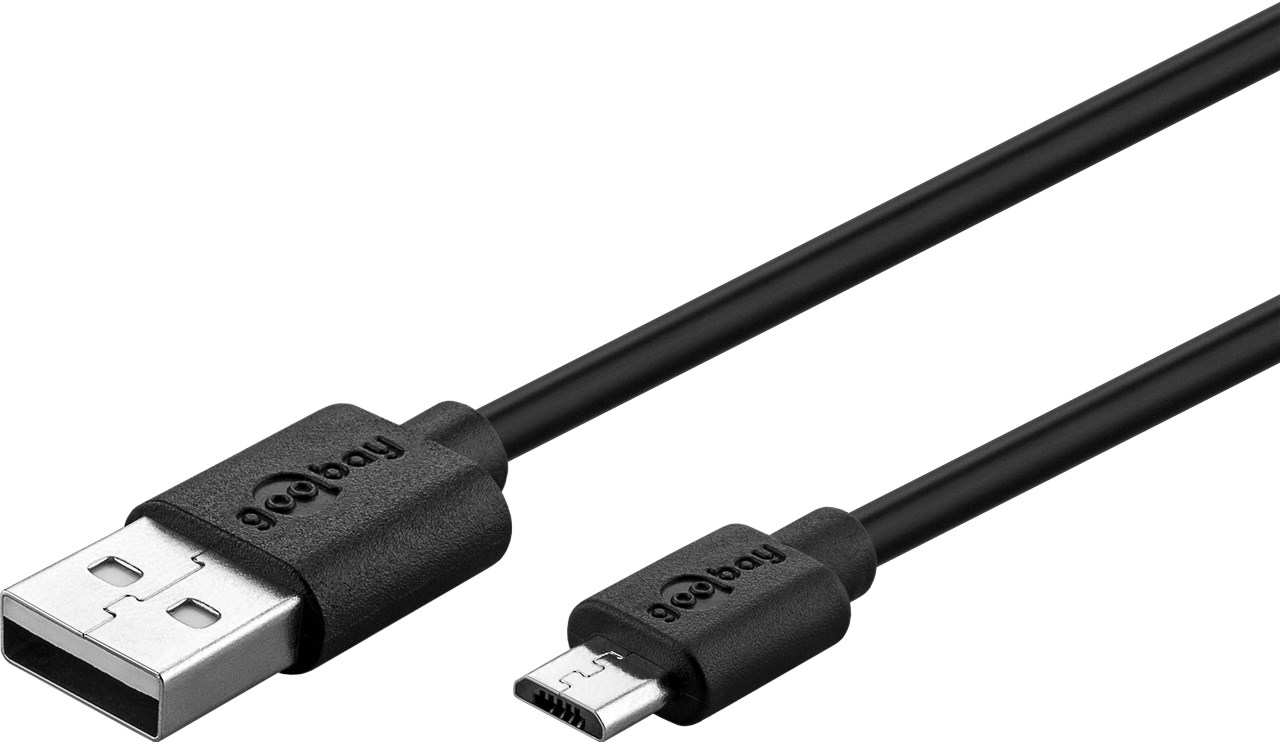 Goobay Micro USB Auto-Ladeset (12W/2.4A) - Kfz-Ladeadapter und Micro USB Kabel 1.0m (schwarz)