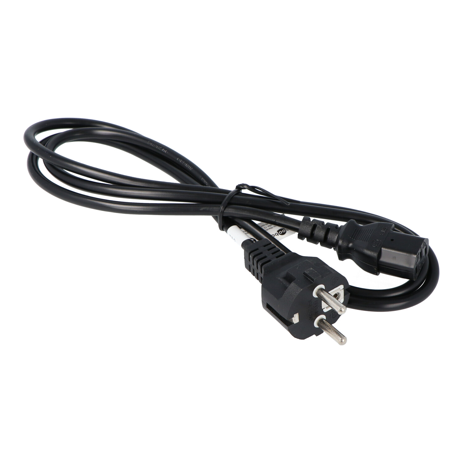 Kaltgeräte Anschlusskabel schwarz 1,5 Meter, geeignet für Kaltgeräte wie z.B. PC, Monitor, Beamer
